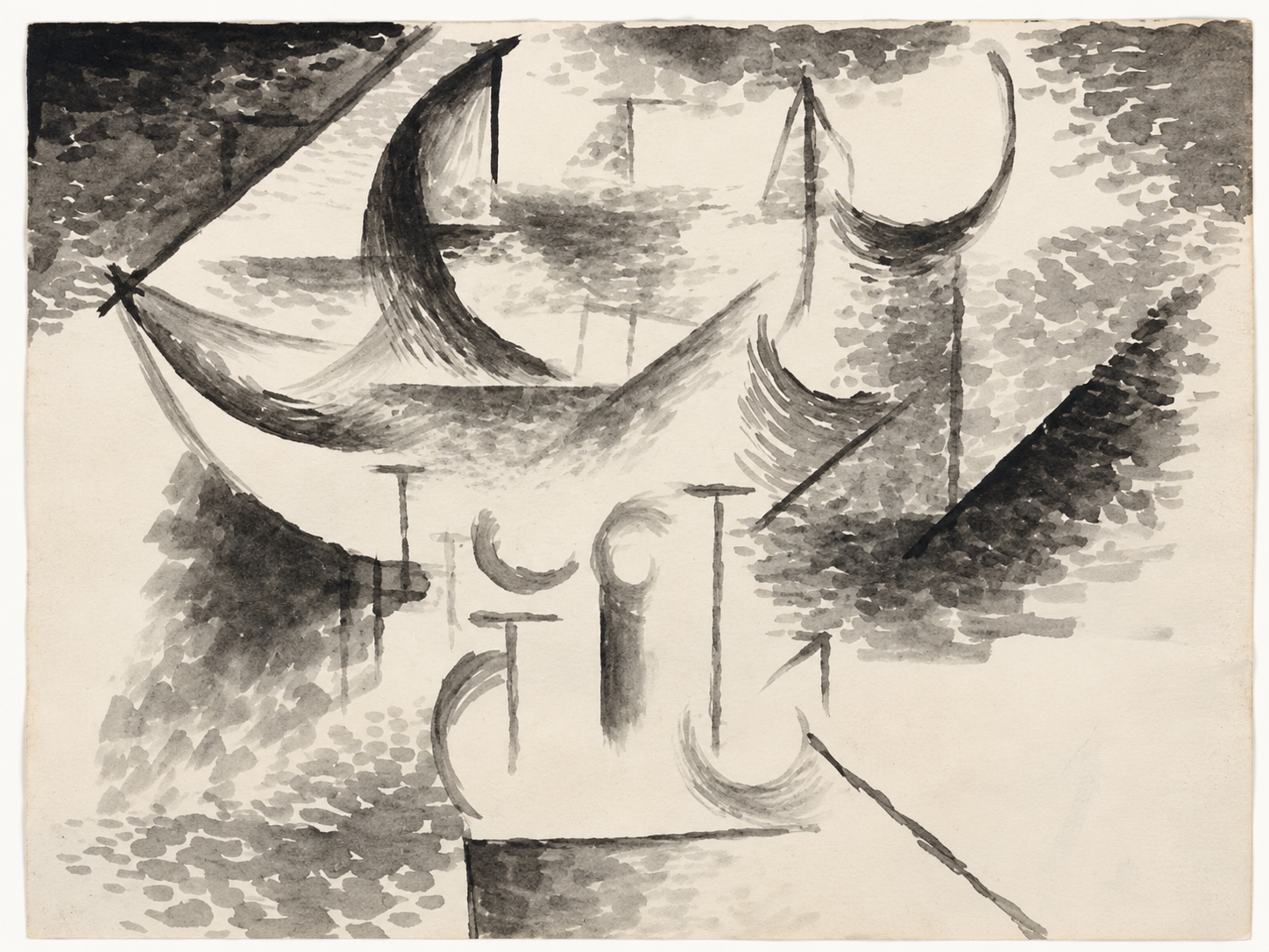 Monochrome Cubist study